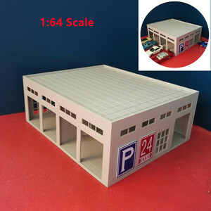 1:64スケールの駐車場の建物装飾モデル
