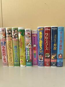 VHS ビデオ ディズニー ジブリ　NHK 千と千尋の神隠し　美女と野獣　お母さんといっしょ　他10点まとめ　中古品【6728】