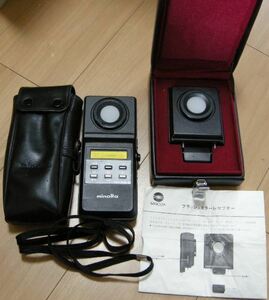  MINOLTA ミノルタ COLOR METER カラーメーター II　フラッシュレセプター　ケース　動作OK