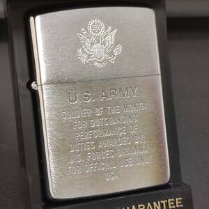 Zippo U.S. ARMY OKINAWA ジッポー 米軍 シルバカラー 沖縄 オイルライター 1992年製 火花確認済み 未使用保管品