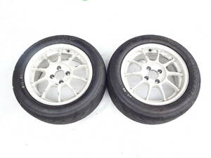 売切【ENKEI COMPETITION 15x7J+40 PCD100/4Hホワイトｘ2本】軽量ESターマック？競技用？エンケイmade in japan JDM EG6 EK4 EF9 シビック