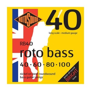 ロトサウンド ベース弦 1セット RB40 Roto Bass Medium 40-100 LONG SCALE エレキベース弦 ROTOSOUND
