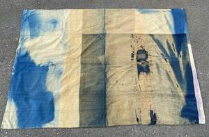 激しい日焼け SUPER SUNFADE アートピース ARTPIECE 襤褸 BORO パッチワーク 継ぎ接ぎ 藍染 縞 破れ JAPAN VINTAGE 30s40s50s 戦前 戦後