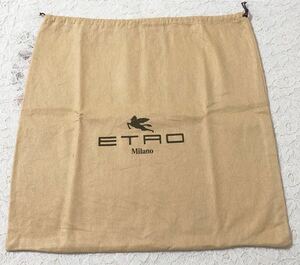 エトロ「ETRO」バッグ保存袋 旧型（3613）正規品 付属品 内袋 布袋 巾着袋 41×39cm 不織布製 茶系 ヴィンテージ