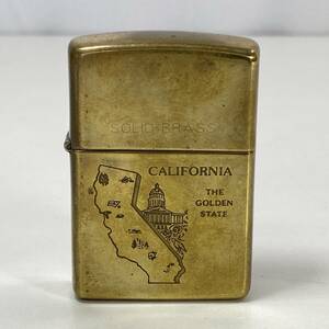 zippo ジッポー SOLID BRASS CALIFORNIA THE GOLDEN STATE ソリッドブラス カリフォルニア【着火未確認】