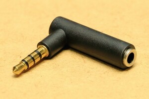 [4極ミニプラグL型コネクタ]∬送料63円～配送方法選べます　3.5mm4極ミニプラグL字コネクタ　ヘッドセットなどに 新品即決