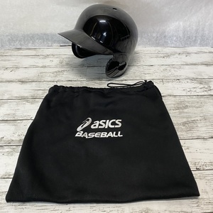 アシックス asics BPB280 Oサイズ(60・61) 硬式打者用ヘルメット 両耳 高校野球対応 袋付き ブラック
