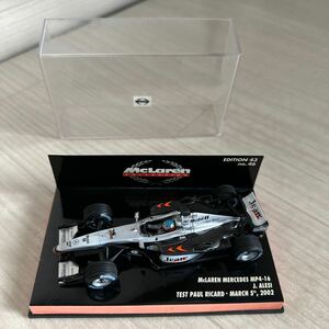 【A0237-8】『1/43 マクラーレン メルセデスMP4/16 アレジ テスト 2002』 モデルミニカー レーシングカー