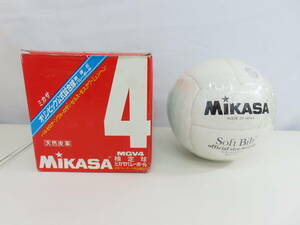 KL29【 MIKASA1 】 ミカサバレーボール MGV4 検定球 オリンピック公式試合球 天然皮革 デッドストック品 当時物 現状品 未使用 動作未確認