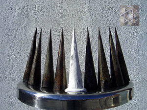 卍 円錐 鏨 鉄 摩訶不思議 iron cone Vintage リングホルダー ヴィンテージ そそり立つ ディスプレー 九人衆 工業系 無骨 インダストリアル