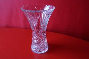 ◆ボヘミアクリスタル　花瓶 　送料込◆　　H69　