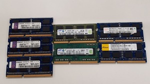L0419-02　PCメモリ7枚セット　Kingston(3枚） SUMSUNG (2枚）hinix Celixir　PC3-12800S（DDR3-1600）各4GB×７　計28GB