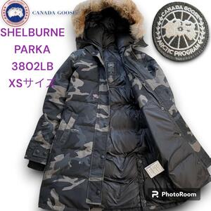 Canada Goose カナダグース SHELBURNE PARKA シェルバーンパーカー ブラックレーベル レディース XS カモ 迷彩 ロング丈 サザビーリーグ