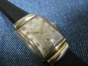 1940年代 GRUEN グリュエン カーベックス アメリカンウォッチ アンティーク手巻腕時計 稼働品 注油済み 