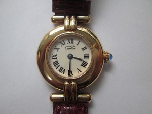 カルティエ マストコリゼ アイボリー文字盤 レディース 腕時計 動品 美品1