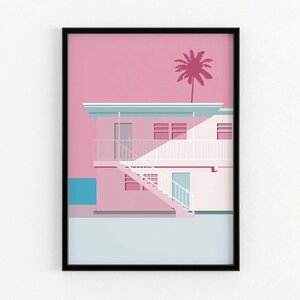 アート ポスター カリフォルニア モーテル (30x40cm) California motel ART POSTER