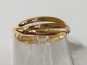 K18ゴールド サイズ約14号 総重量約3.0g 3連 リング 指輪