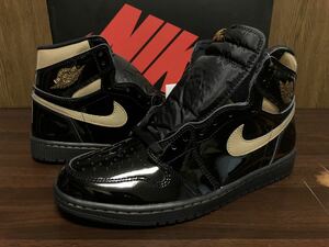 20年製 NIKE AIR JORDAN 1 RETRO HIGH OG ナイキ エアジョーダン AJ【555088-032】BLACK GOLD ブラック ゴールド 黒 金 US10.5