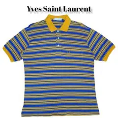 Yves Saint Laurent ボーダーポロシャツYSL イヴサンローラン