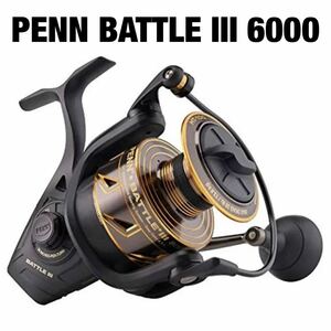 リール PENN BATTLE III 6000 新品 ペン バトル3 釣り　魚