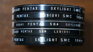 [58mm] ASAHI PENTAX SKYLIGHT UV 実用フィルター 580円/枚 最後の1枚