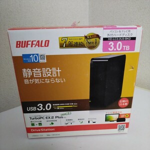 BUFFALO　パソコン&テレビ用　外付けハードディスク3.0TB 中古