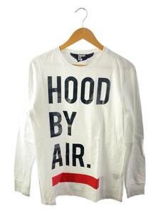 HOOD BY AIR.◆L/S PRINTED T-SHIRT/S/コットン/WHT/プリント