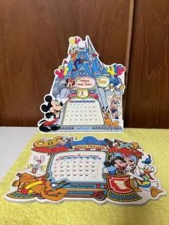 東京ディズニーランド　レトロ　カレンダー