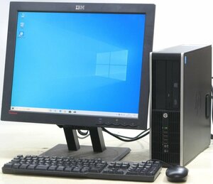 HP Compaq Pro 6300 SFF-3240 ■ 20インチ 液晶セット ■ i3-3240/DVDROM/DisplayPort/省スペース/Windows10 デスクトップ