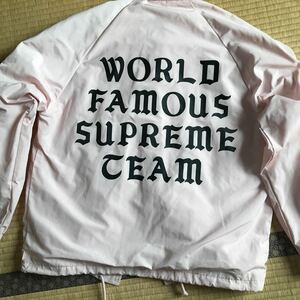 Supreme シュプリーム　コーチジャケット 美品　WORLD FAMOUS COACHES JACKETロゴプリント　20SS 最終価格　ワールド　フェイマス