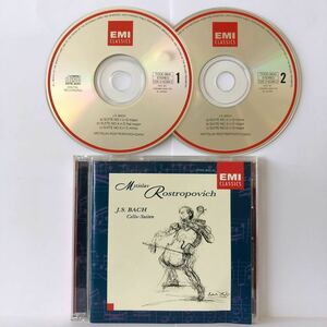 ロストロポーヴィッチ / J.S.バッハ 無伴奏チェロ組曲 全曲 Rostropovich / J.S.Bach Cello Suiten 95年発売 国内盤 2CD