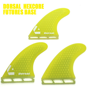 DORSAL/ドーサル HEXCORE HONEYCOMB YELLOW THRUSTER FIN FUTURES トライフィン3本セット[返品、交換不可]