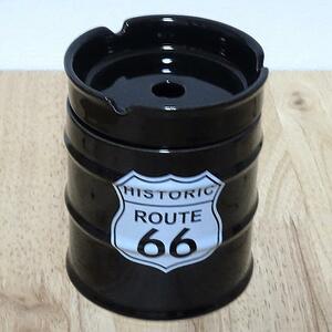 ドラム缶灰皿 喫煙具 Route66 ルート66 タバコ ブラック 小物入れ アメリカン 雑貨 おしゃれ インテリア ペン立て