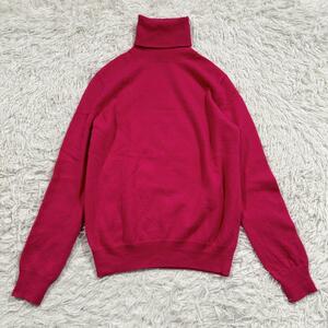 ドゥロワー カシミヤ ハイネック ピンク ニット 高級 綺麗目 タートルネック Drawer cashmere 大人 リブ セーター ウール 春 大人 モード