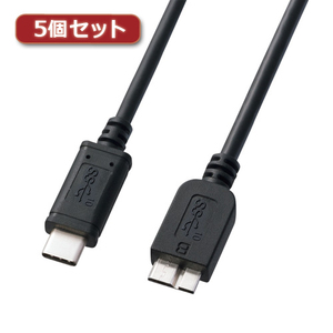 まとめ得 5個セット サンワサプライ USB3.1Gen2TypeC-microBケーブル KU31-CMCB10X5 x [2個] /l