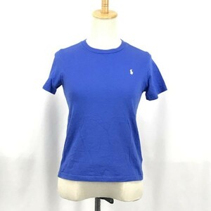 RALPH LAUREN/ラルフローレン★半袖Tシャツ【レディースS/7/青/ブルー】◆BG424