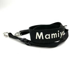 Mamiya マミヤ M645等 ストラップ 金具付き 黒色(ブラック)×白色(ホワイト) フィルムカメラ Camera strap フイルム ネック ショルダー