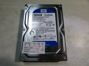 【YHD0502】★（注意）Western Digital WD5000AAKX 3.5inch/内蔵HDD/S-ATA/500GB/電源投入回数:1135回/累積時間:45時間★中古