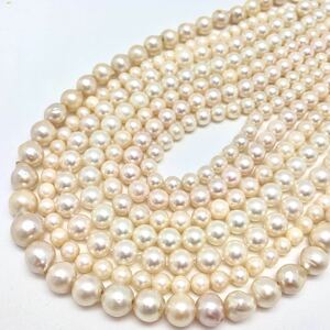 「アコヤ本真珠アクセサリーパーツおまとめ」 a 約195g あこや ネックレス pearl necklace parts DA0