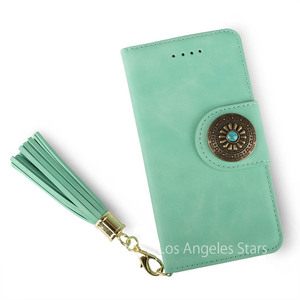 iPhoneSE2 SE2 第二世代 ケース アイフォンSE2 アイホンSE2 カバー 手帳型 ストラップ ワイヤレス充電対応 マグネット ミラー 緑 グリーン