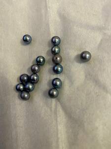 本黒真珠 黒色 約６ｍｍ～７ｍｍ １個玉 ばら売り