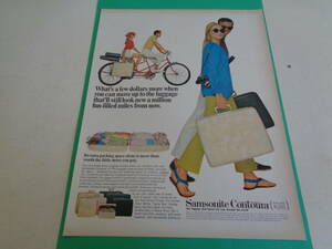 即決　広告　アドバタイジング　サムソナイト　トランク　スーツケース　１９６０ｓ　テレビ　ＴＶ　家電　レトロ　ヴィンテージ　アメリカ