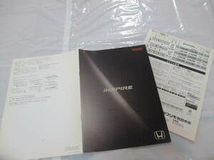 庫27641　カタログ◆　ホンダ　HONDA　■インスパイア　＋価格表（裏面ＯＰ）　■2005.11　発行●42　ページ