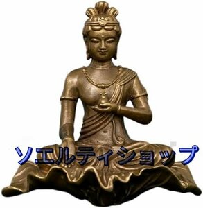 人気美品★ 冰羯羅童子 坐像 仏像 真鍮 総高6.6cm
