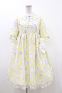 Angelic Pretty / Fluffy Puff Bunnyワンピース H-23-09-11-081h-1-OP-AP-L-NS-ZH-R