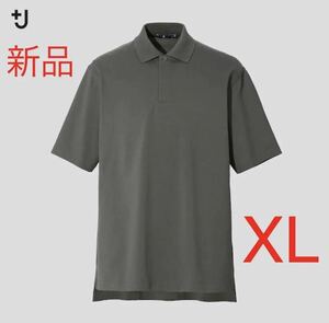 新品　ユニクロ　+J リラックスフィットポロシャツ（半袖）XLサイズ　オリーブ
