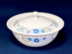 ［道］WEDGWOOD ウェッジウッド Clementine クレメンタイン 蓋付 ラウンドサラダボウル サービングボウル 径23.5cm