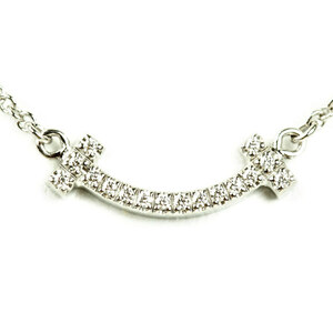 Tiffany&Co. ティファニー Tスマイル ミニ ネックレス ダイヤモンド K18WG 18金 ホワイトゴールド 20971