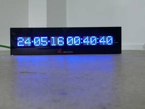■大型　デジタルクロック　青　LED　新品未使用　年　月　日　時　分　秒　表示