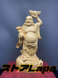 布袋様 置物 七福神 布袋尊 布袋 木彫り 縁起物 金運 木彫仏像 仏教工芸品